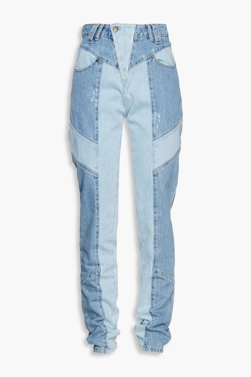 high-rise straight-leg jeans 