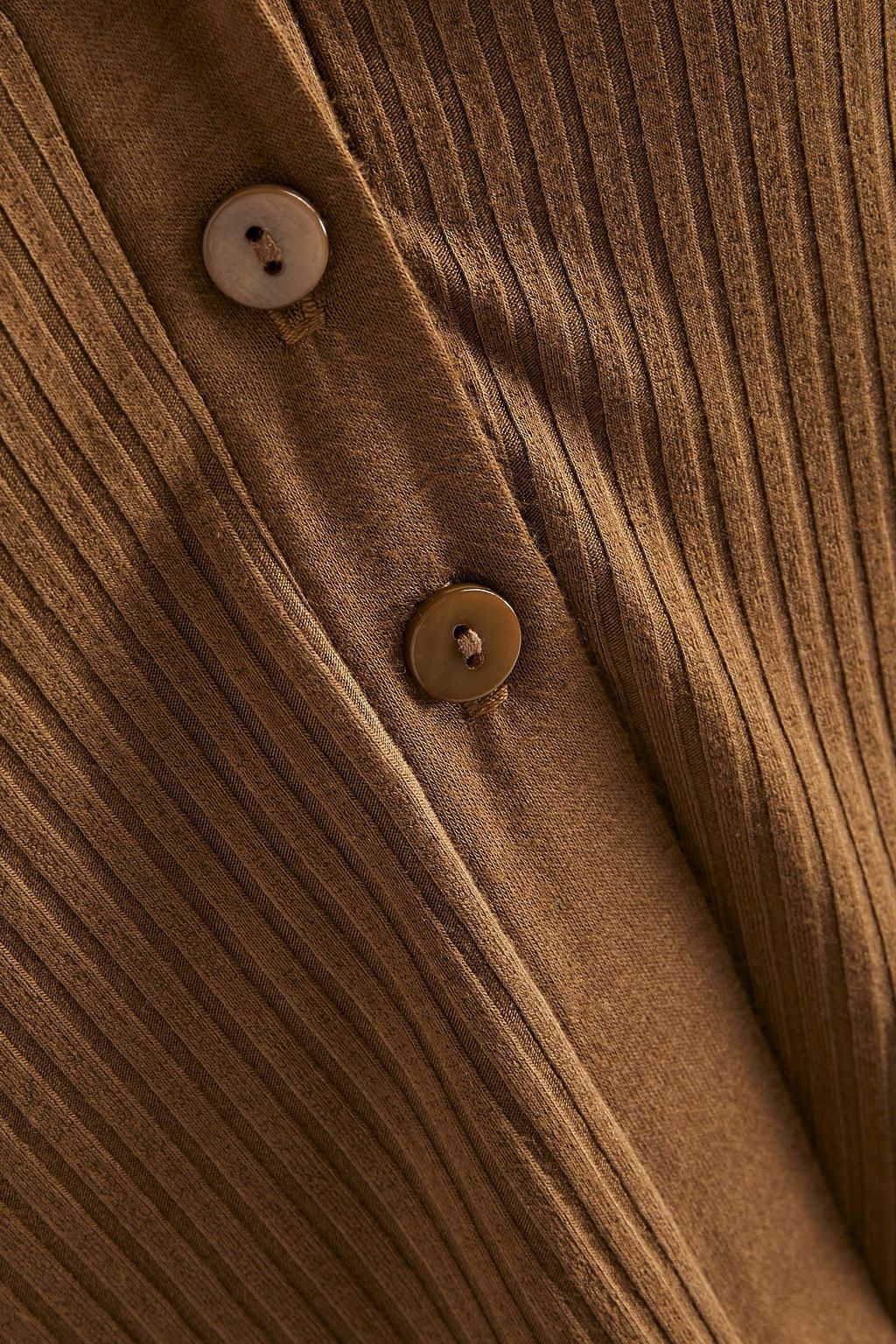 ENZA COSTA Cropped ribbed jersey cardigan