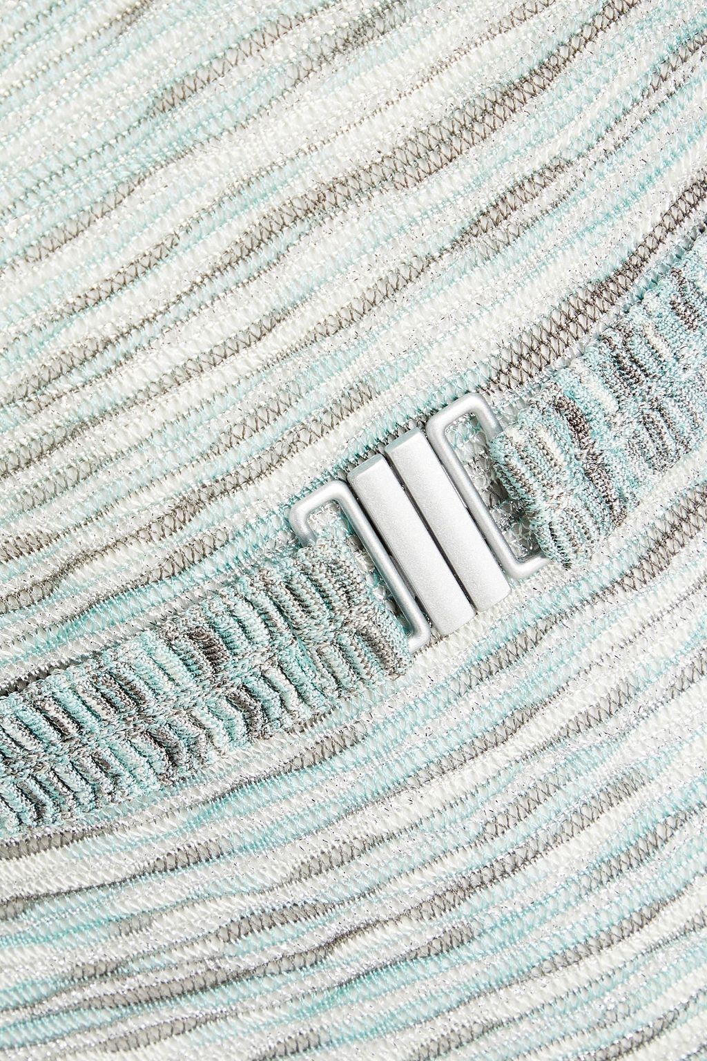 MISSONI MARE Mare belted metallic crochet-knit swimsuit