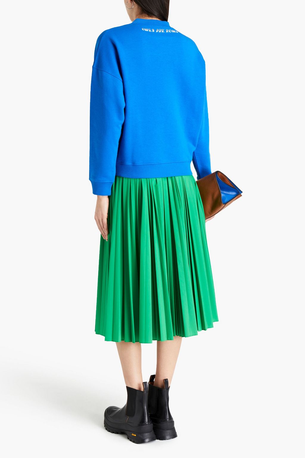 REDVALENTINO Printed French cotton-blend terry sweatshirt