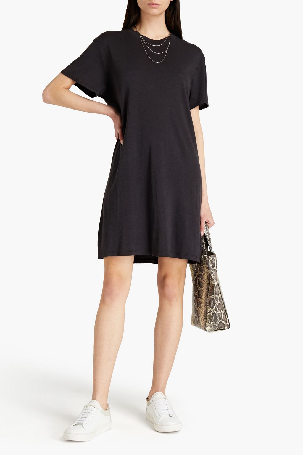 ENZA COSTA Pima cotton-jersey mini dress