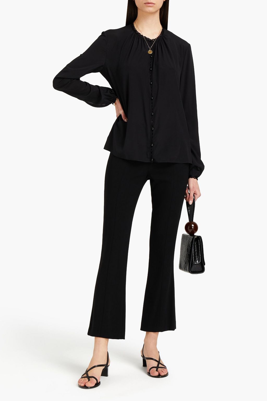 MISSONI Silk-blend crepe blouse