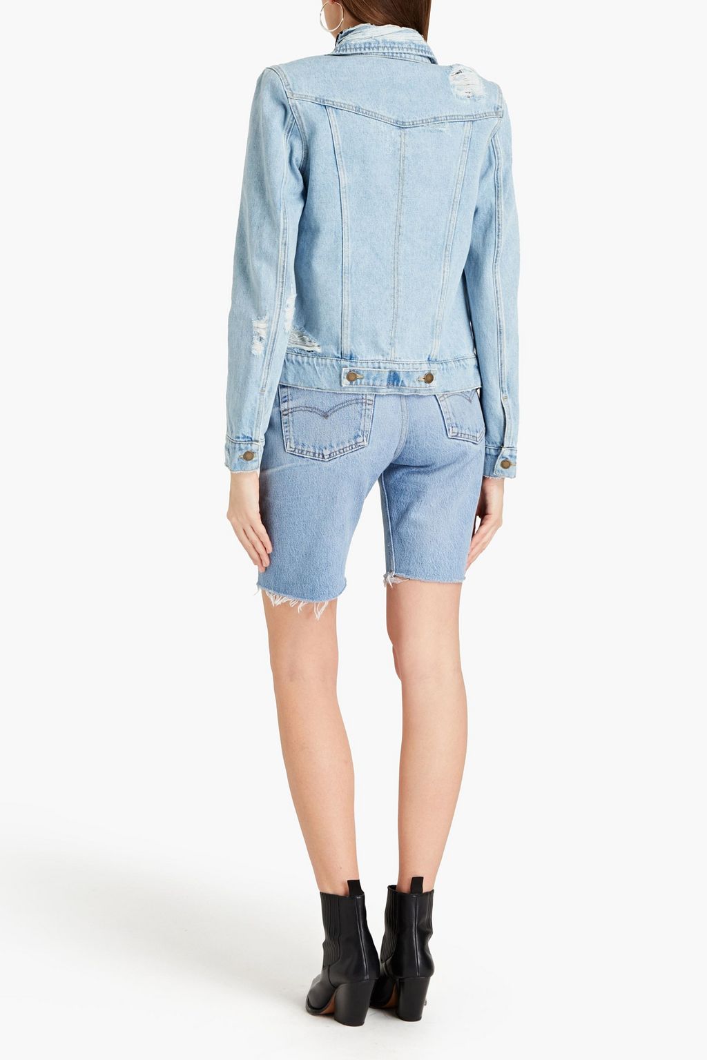 RETROFÊTE Distressed denim jacket