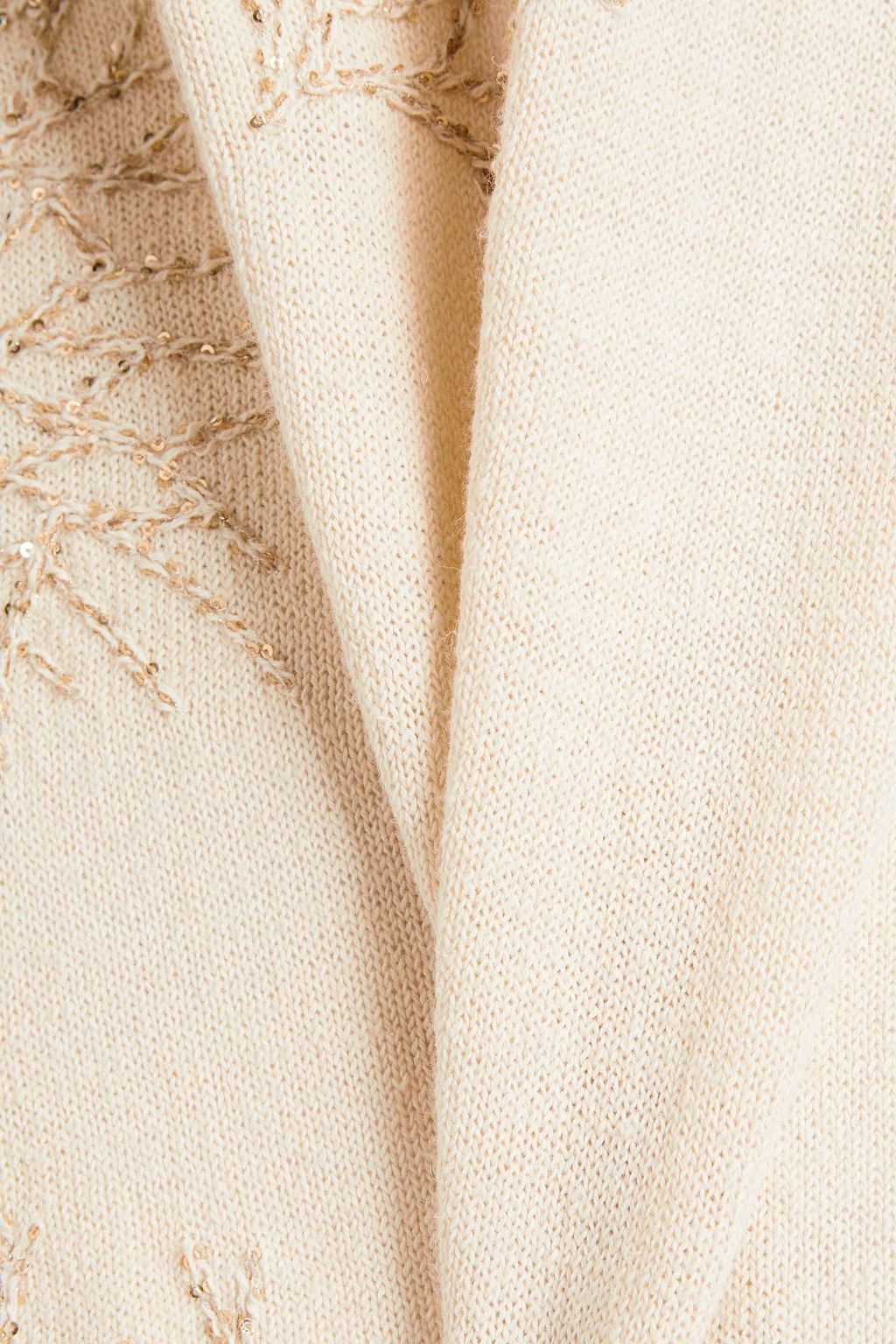 GENTRYPORTOFINO Embellished linen and silk-blend mini dress