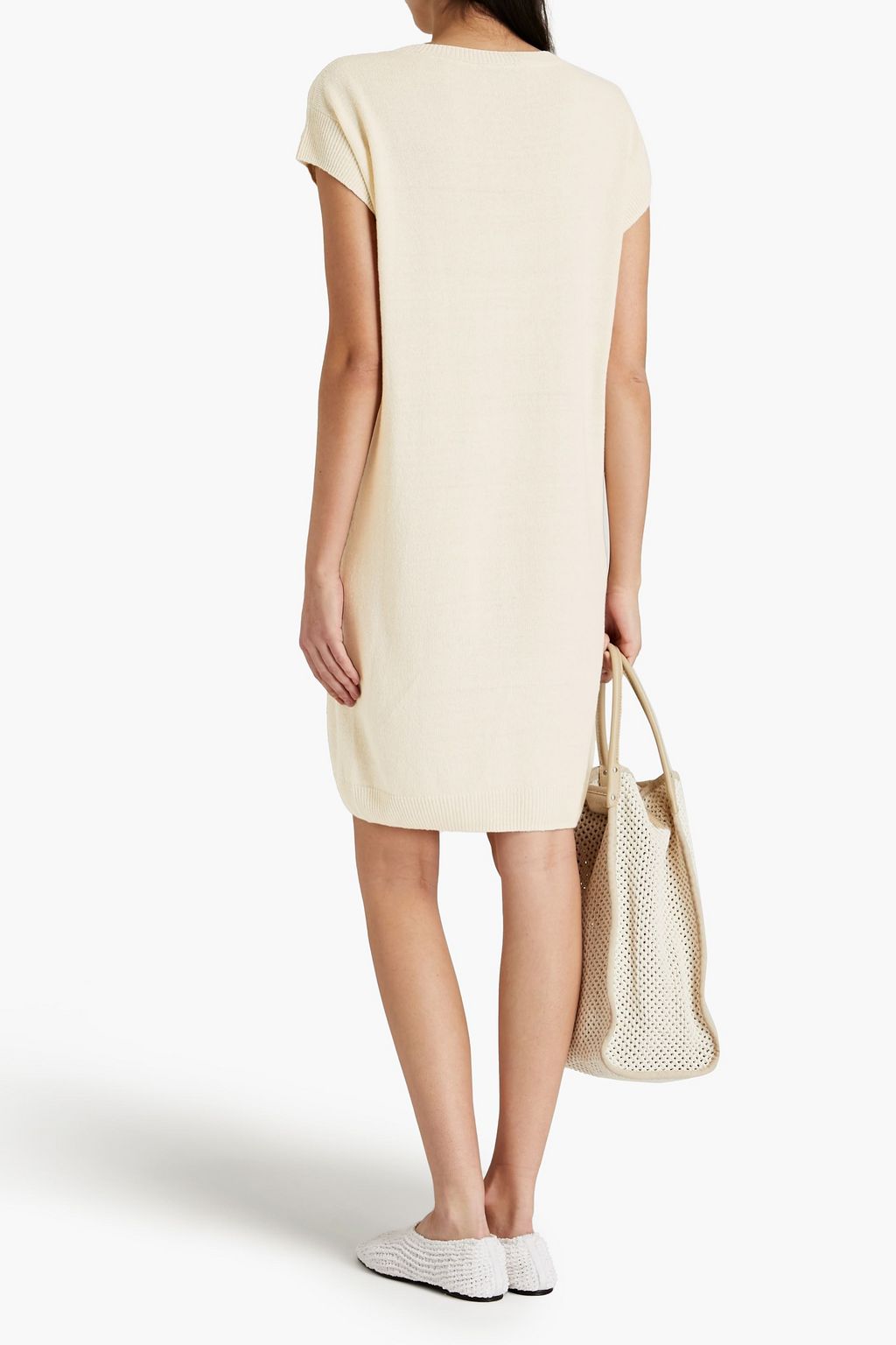 GENTRYPORTOFINO Embellished linen and silk-blend mini dress