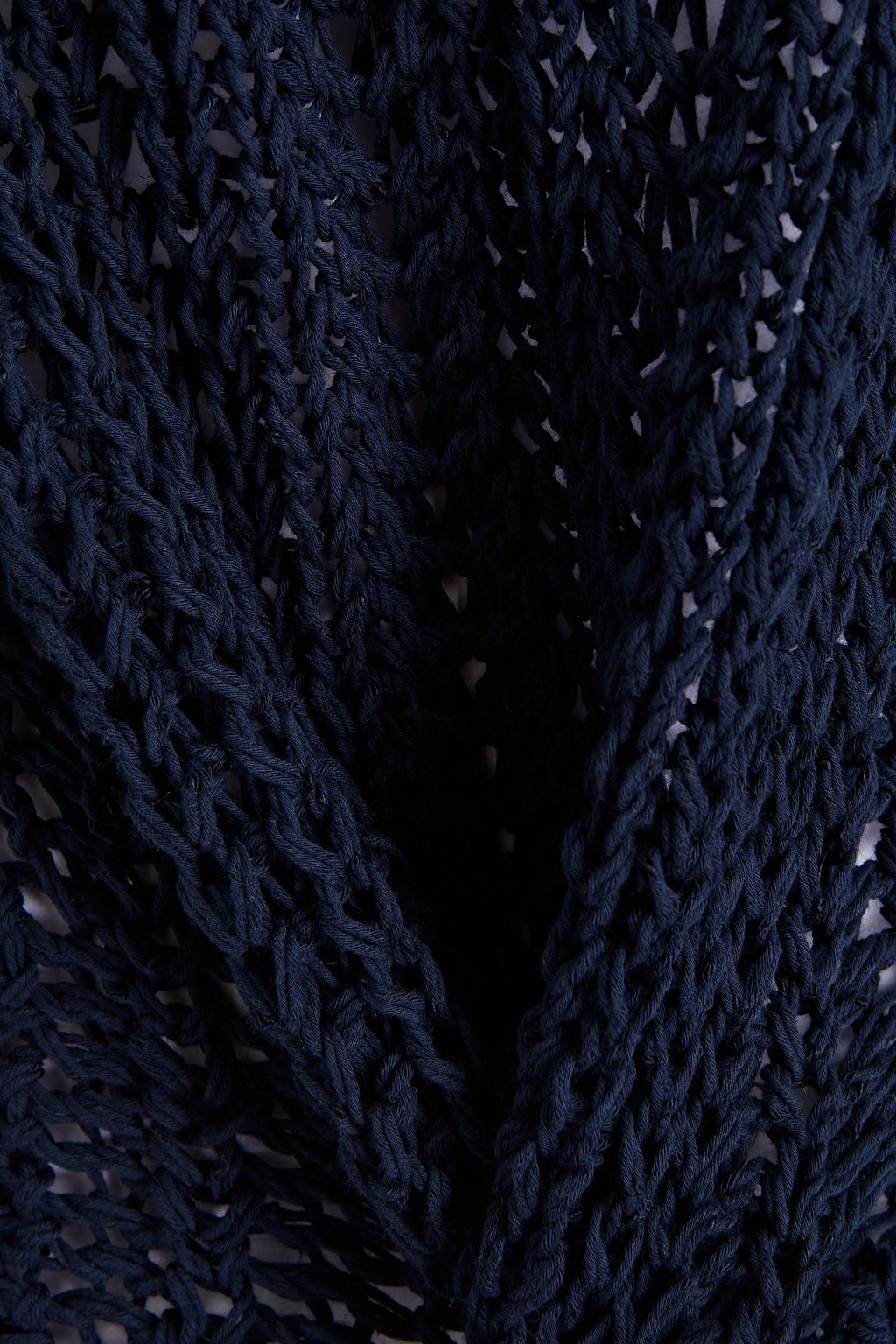 GENTRYPORTOFINO Open-knit cotton and linen-blend sweater