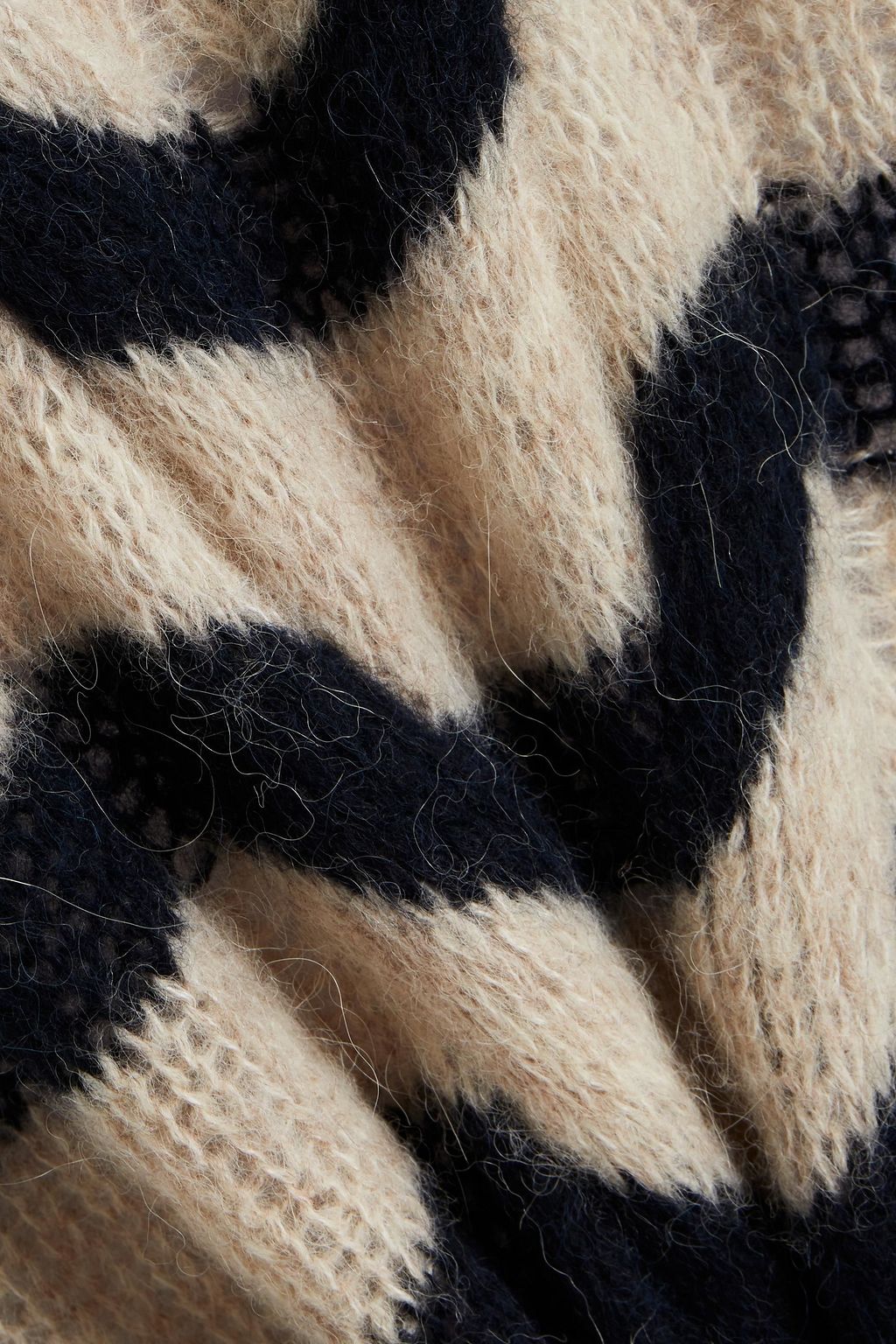 RAG & BONE Mia striped cable-knit alpaca-blend sweater