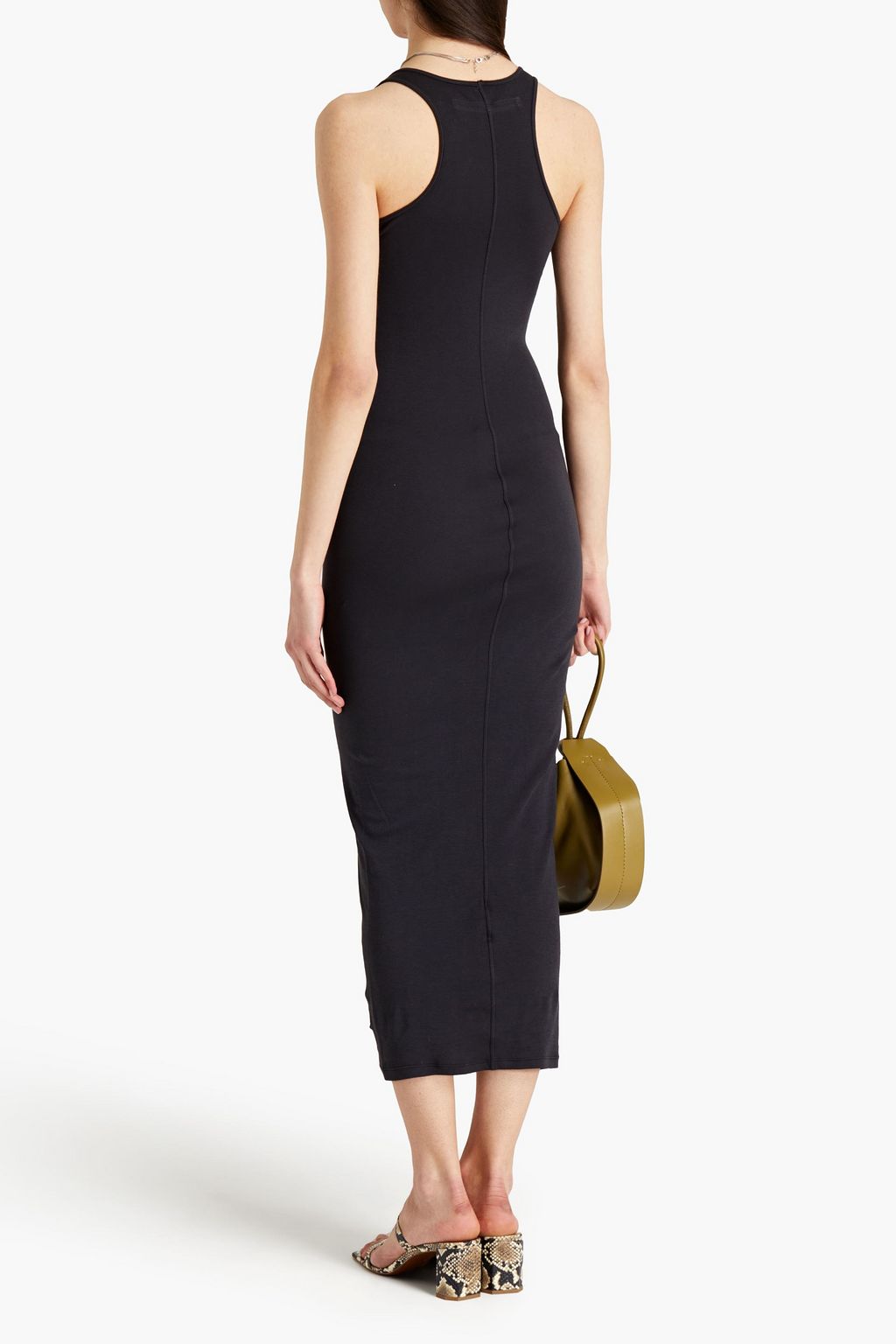 ENZA COSTA Pima cotton-jersey midi dress