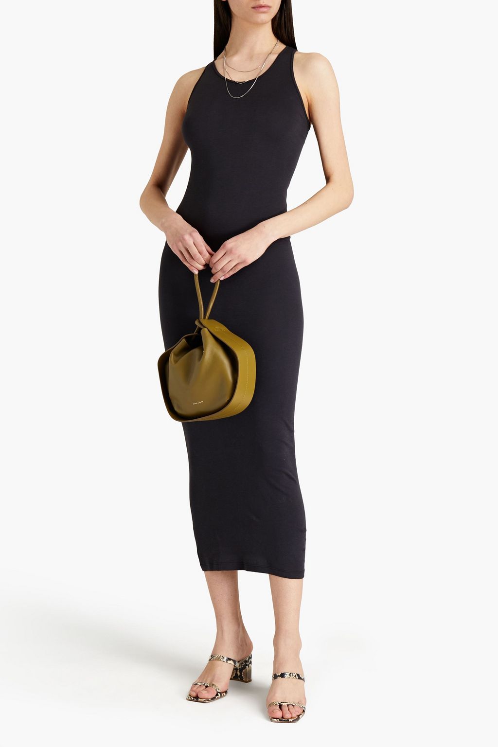 ENZA COSTA Pima cotton-jersey midi dress