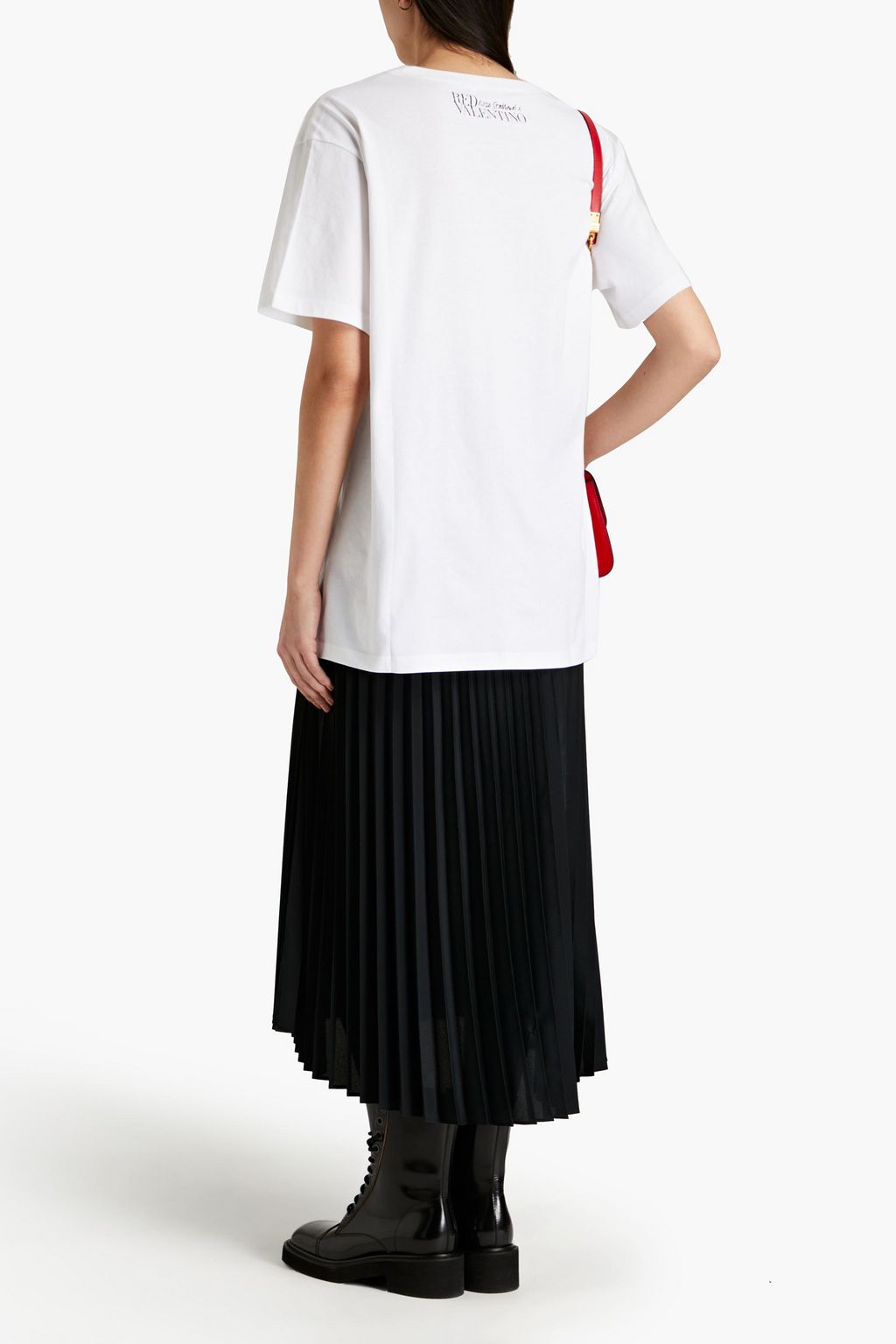 REDVALENTINO Printed cotton-jersey T-shirt