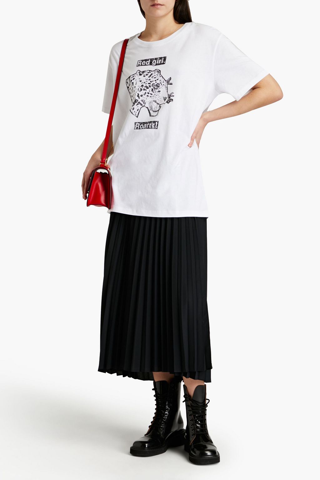 REDVALENTINO Printed cotton-jersey T-shirt