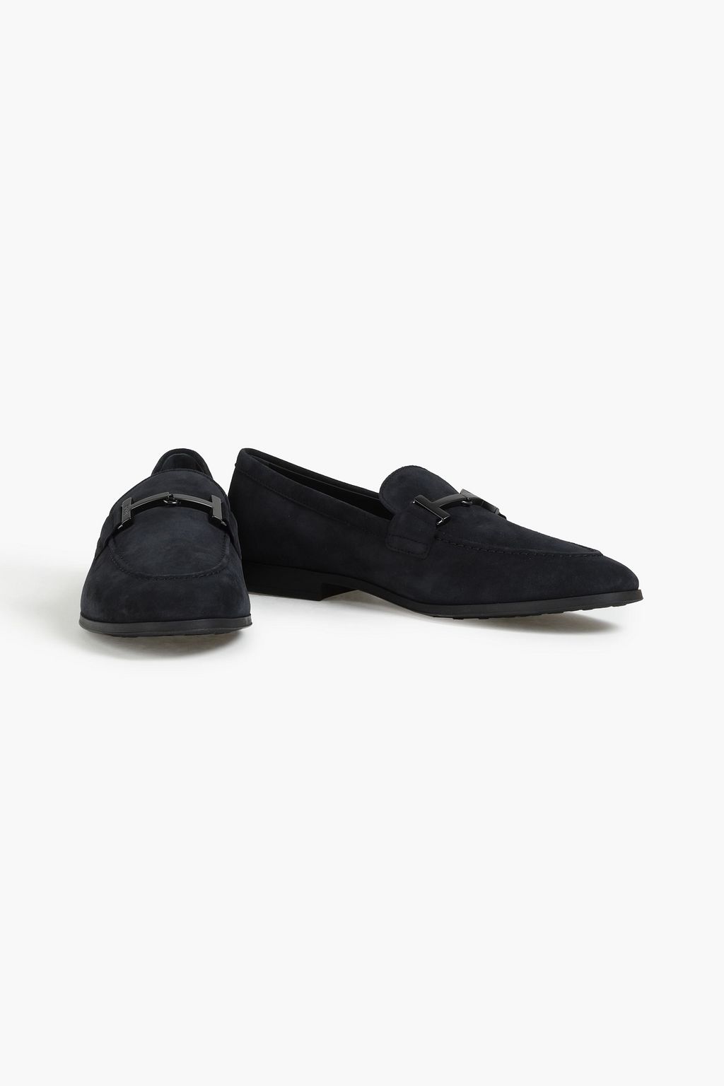 TOD'S Embellished suede loafers