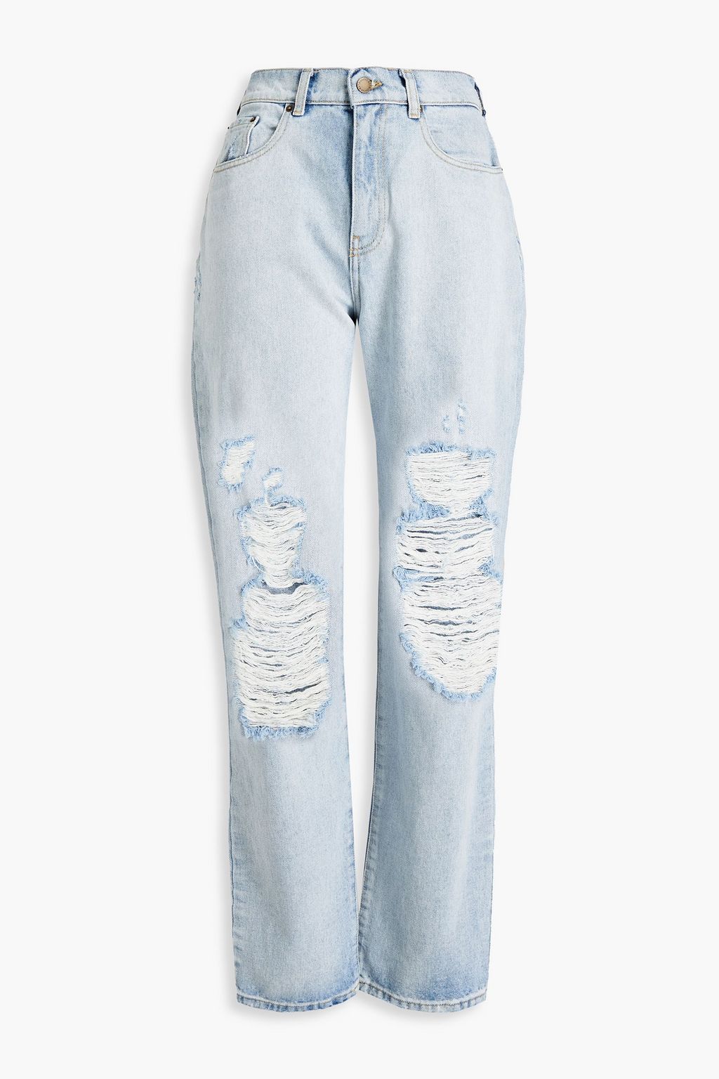 Light denim Distressed high-rise 