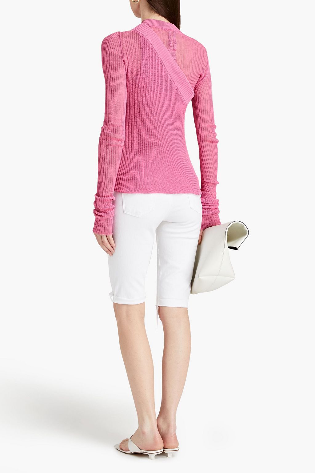 RICK OWENS Cutout ribbed cotton sweater
