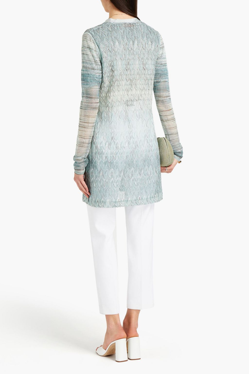 MISSONI Metallic crochet-knit cardigan