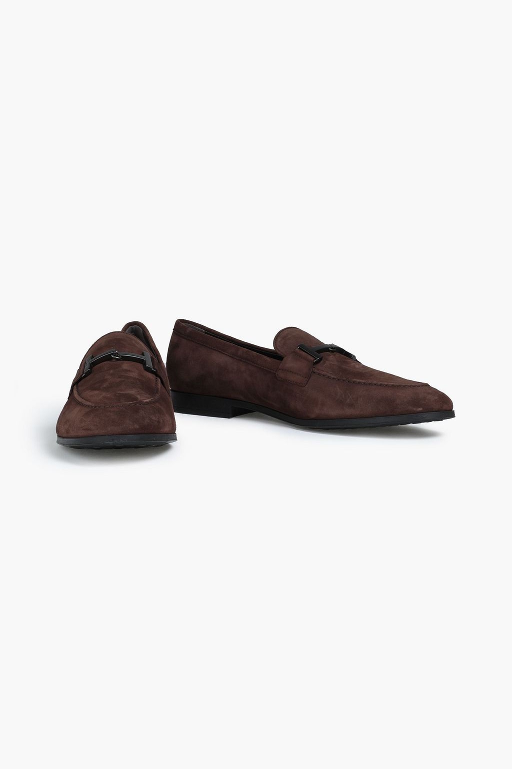 TOD'S Embellished suede loafers