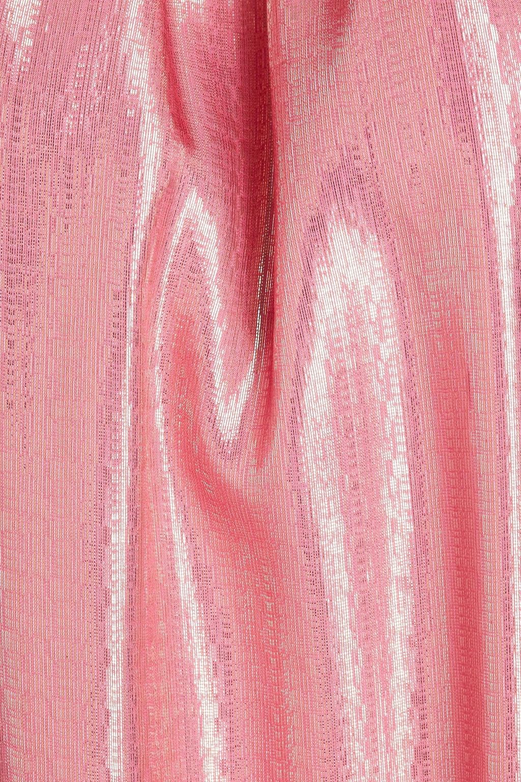 BELLA FREUD Edie silk-blend lamé mini dress