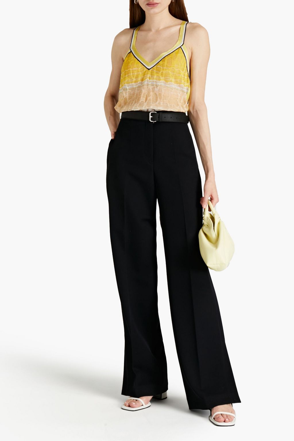 MISSONI Metallic crochet-knit top