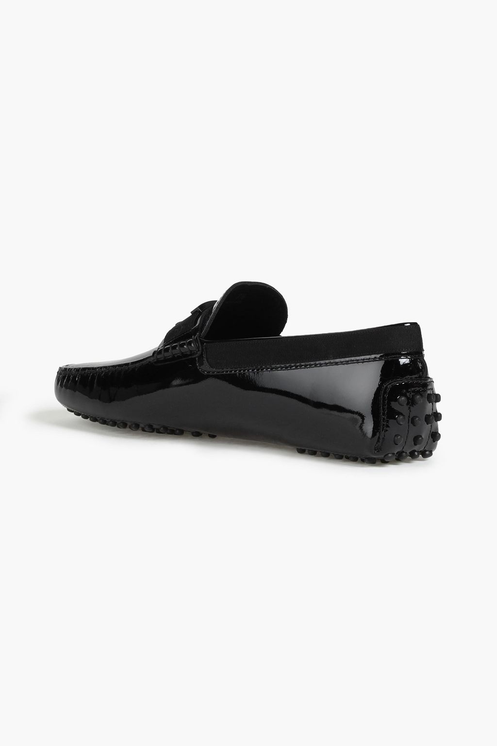 TOD'S T Piatta embellished patent-leather driving shoes