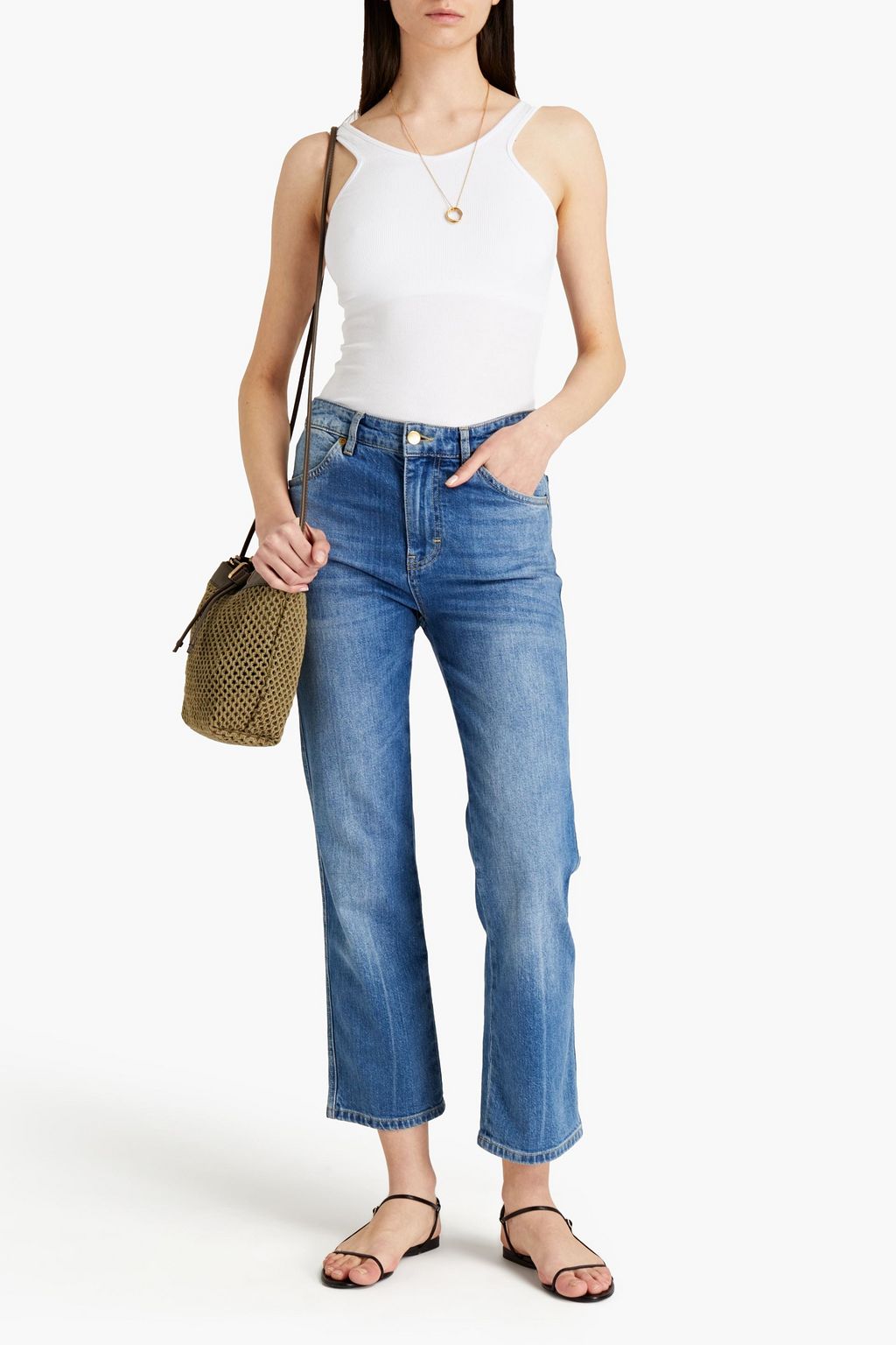 ENZA COSTA Ribbed jersey tank