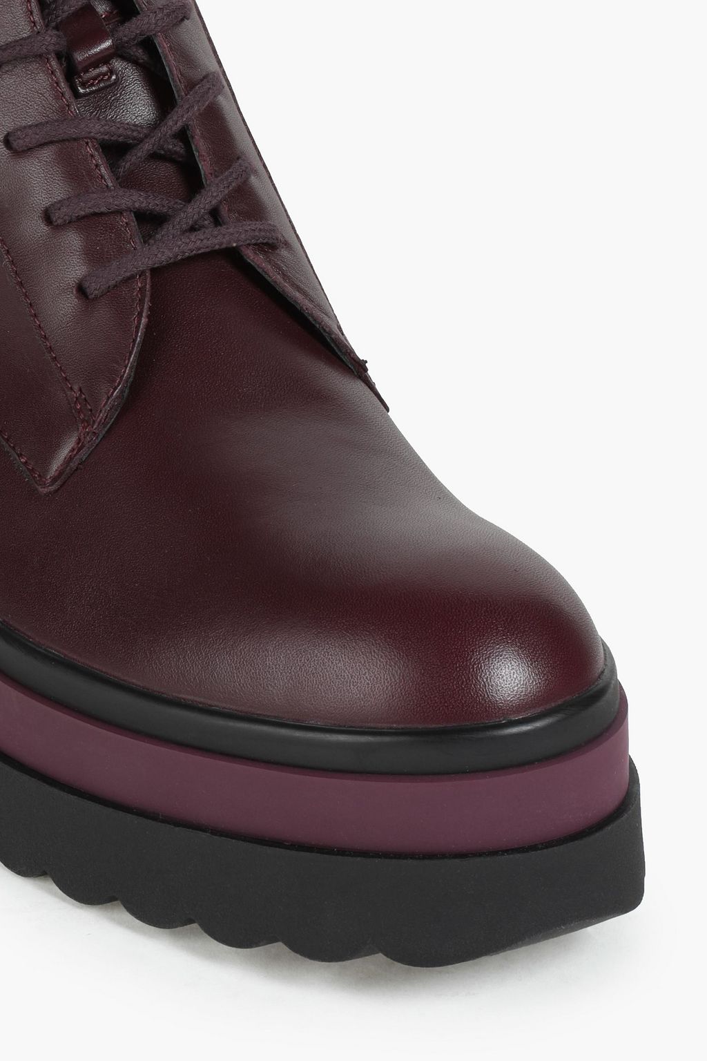 RED(V) Leather combat boots