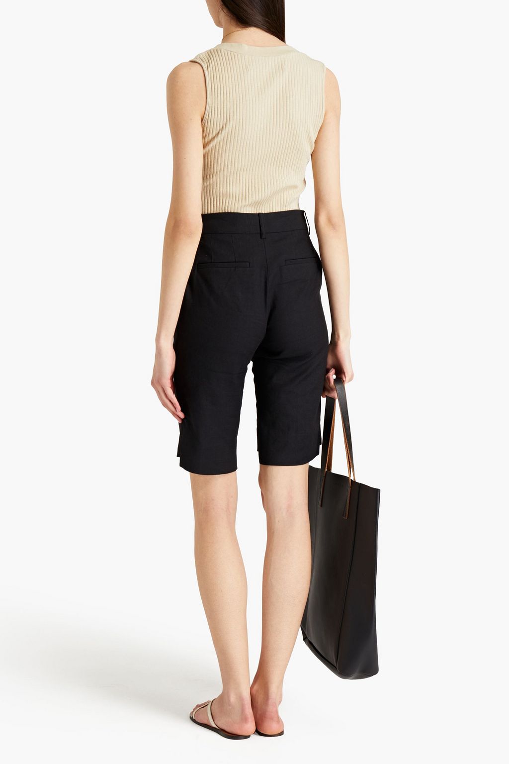 ENZA COSTA Ribbed cotton-blend jersey top