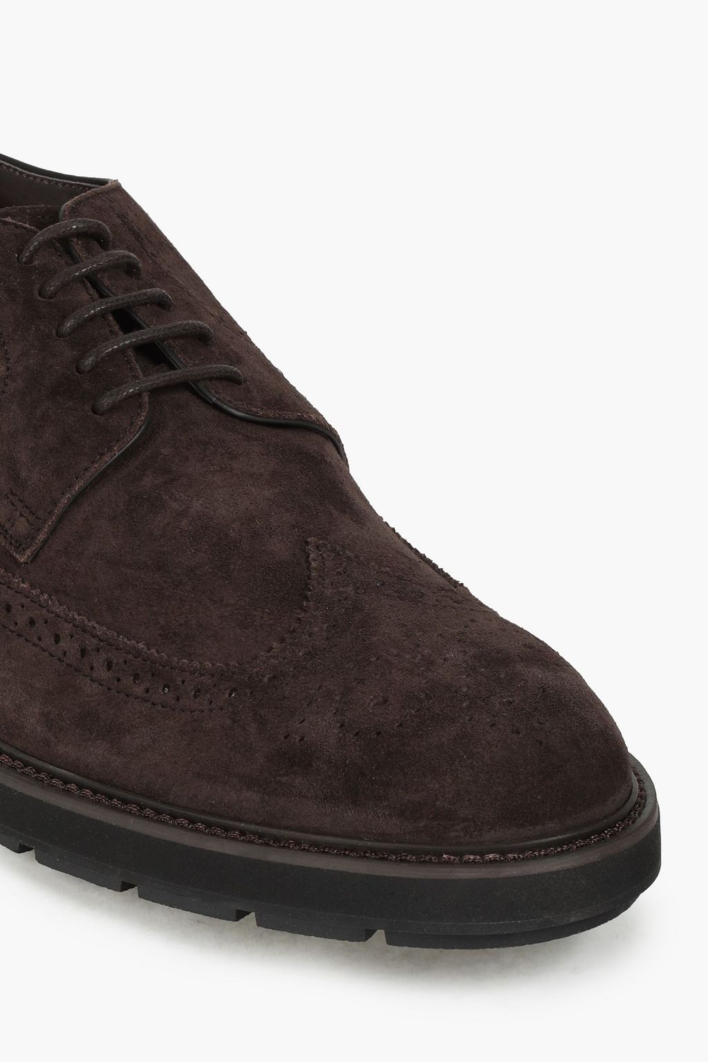 TOD'S Perforated suede derby shoes