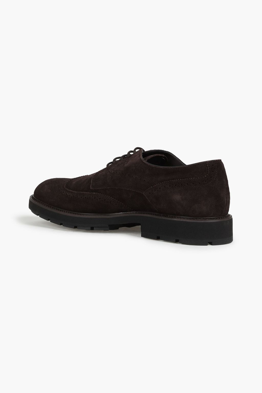 TOD'S Perforated suede derby shoes