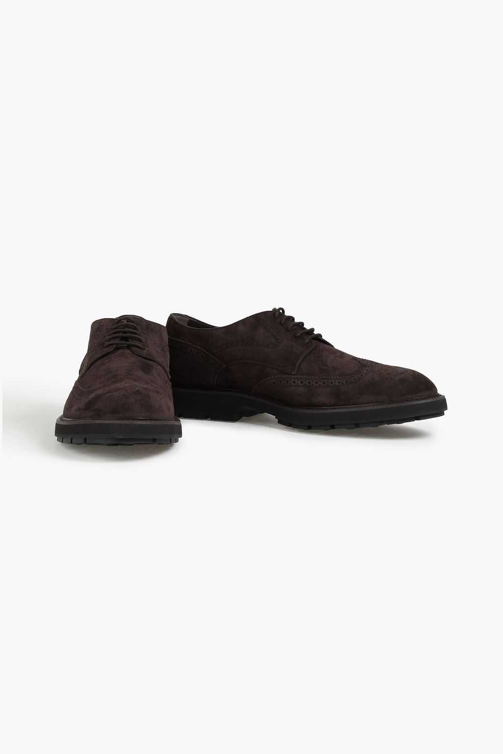 TOD'S Perforated suede derby shoes
