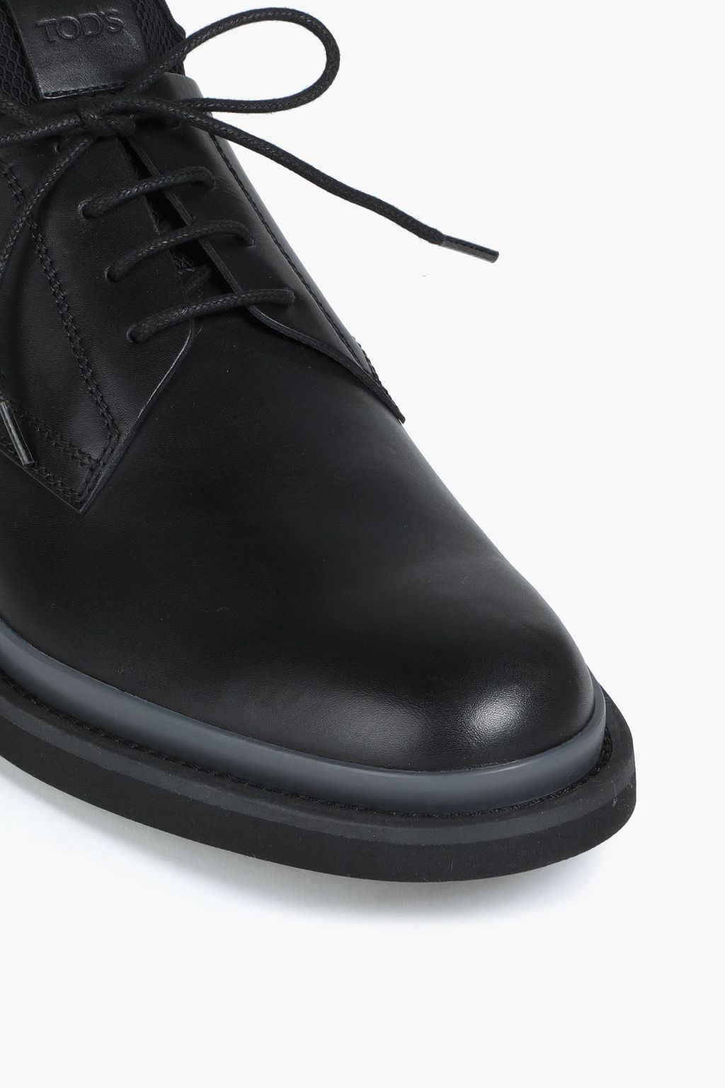 TOD'S Mesh and leather oxford shoes