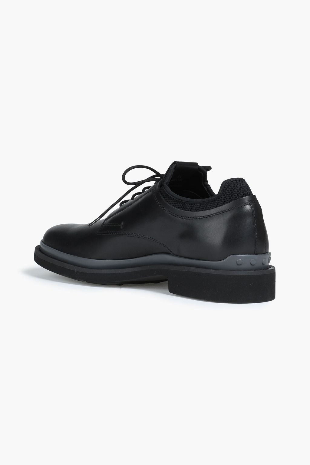 TOD'S Mesh and leather oxford shoes