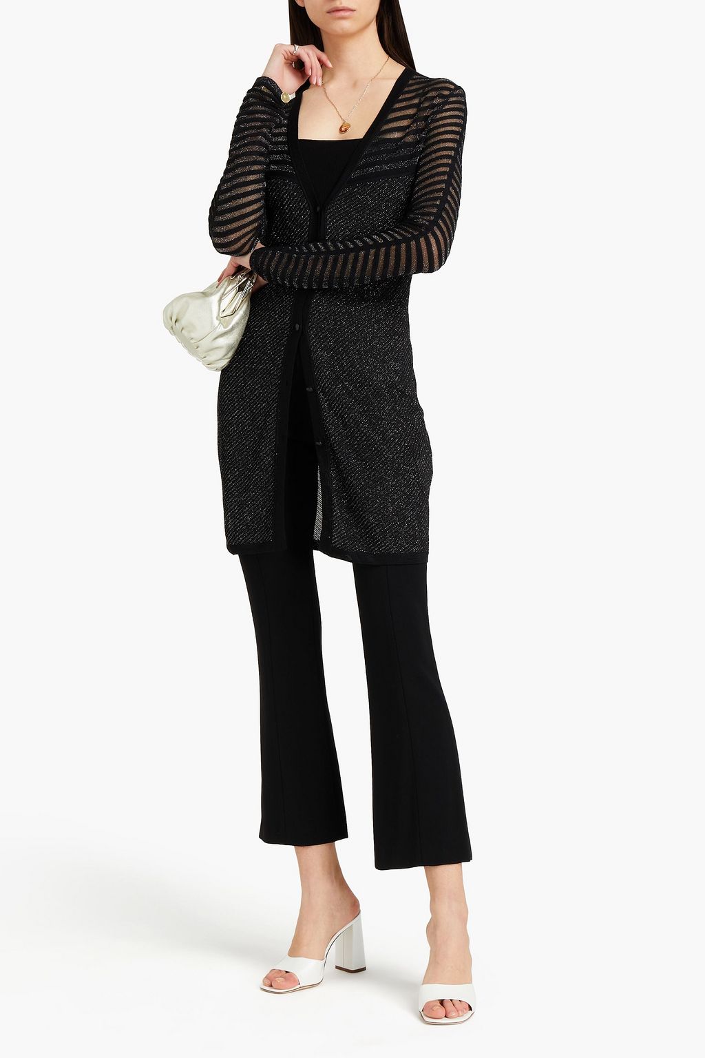 MISSONI Metallic crochet-knit cardigan