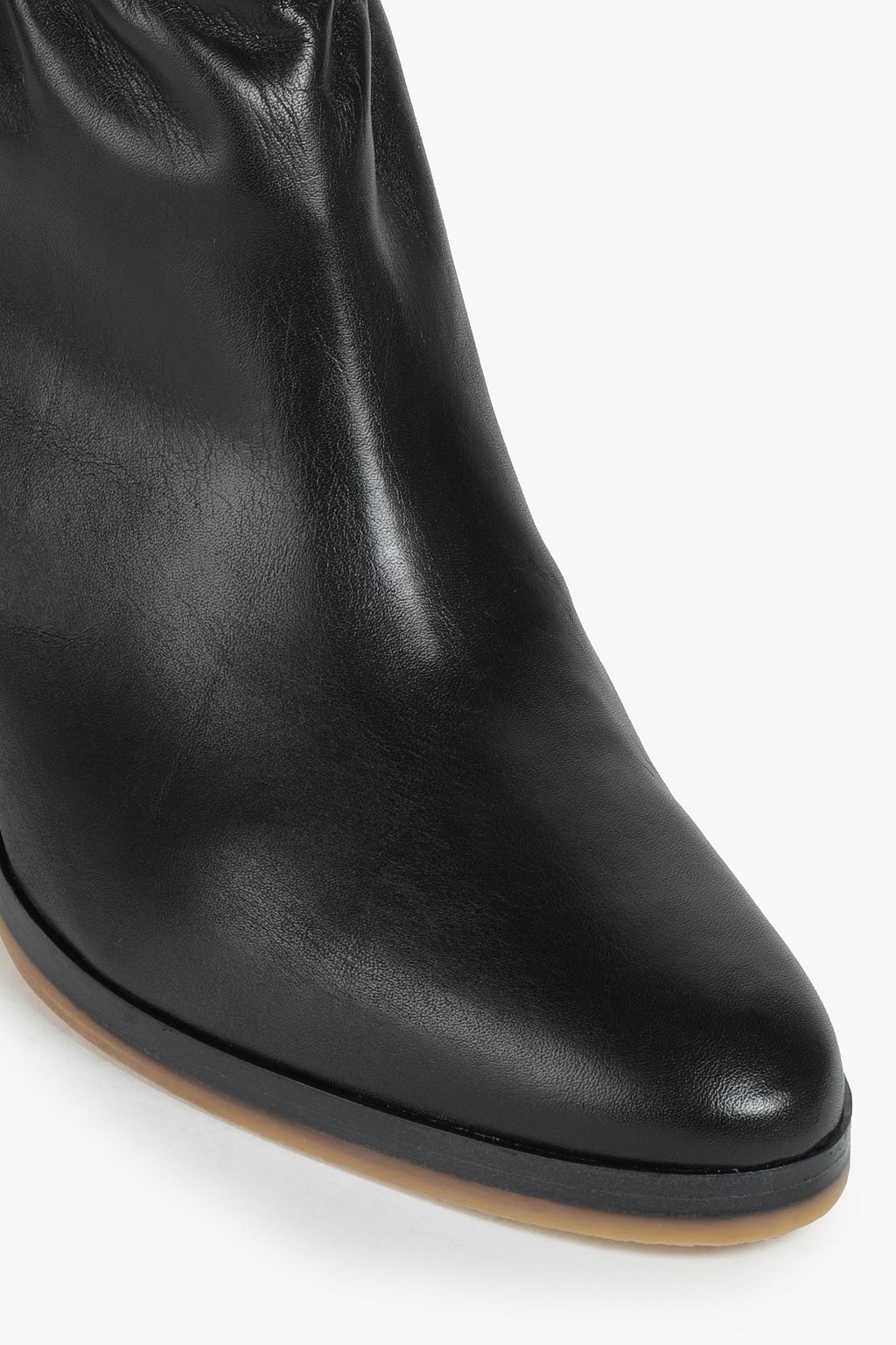 RED(V) Scalloped leather ankle boots