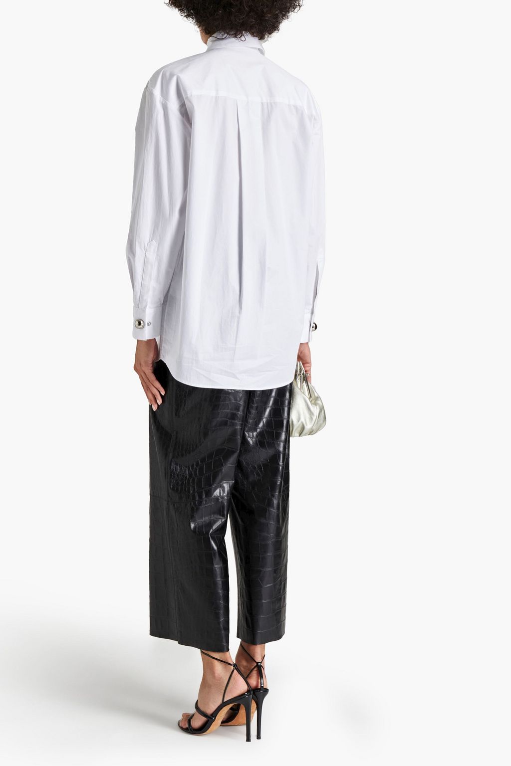 CHRISTOPHER KANE Embellished cotton-poplin shirt