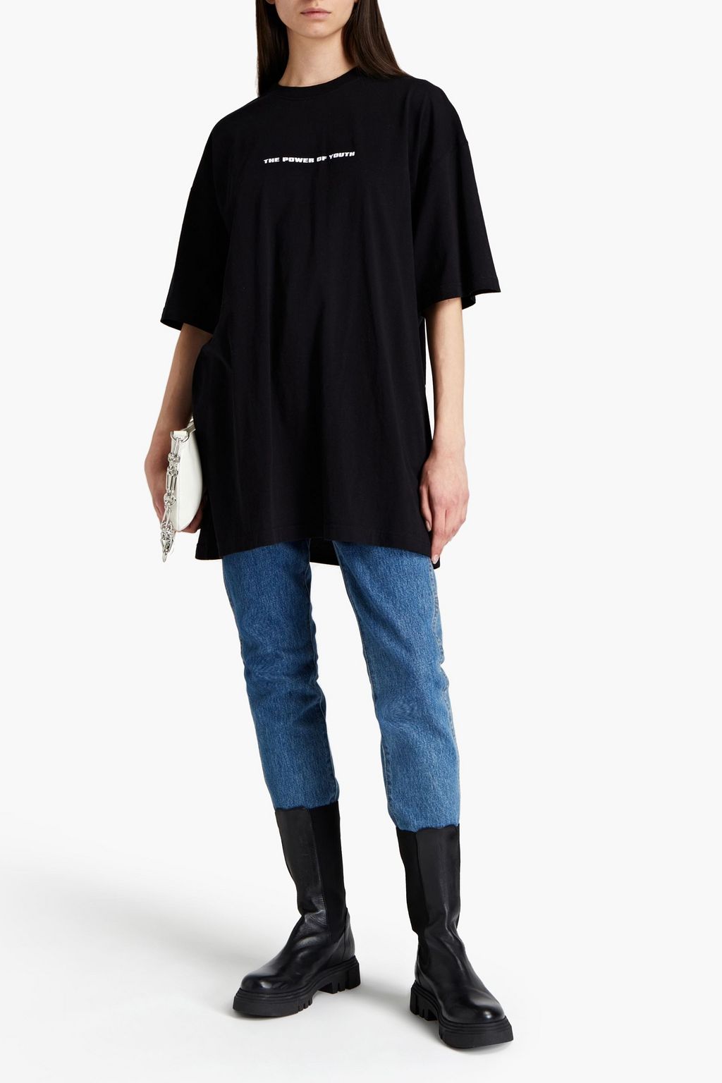 VETEMENTS Oversized printed cotton-jersey T-shirt