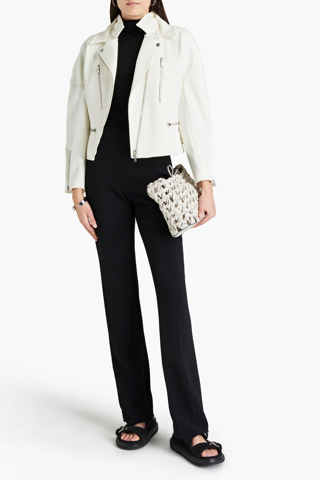 3.1 PHILLIP LIM Twill biker jacket