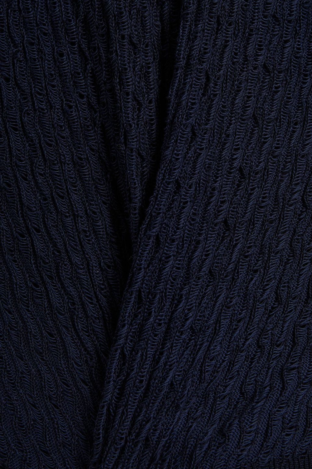 GENTRYPORTOFINO Crochet-knit cotton midi dress