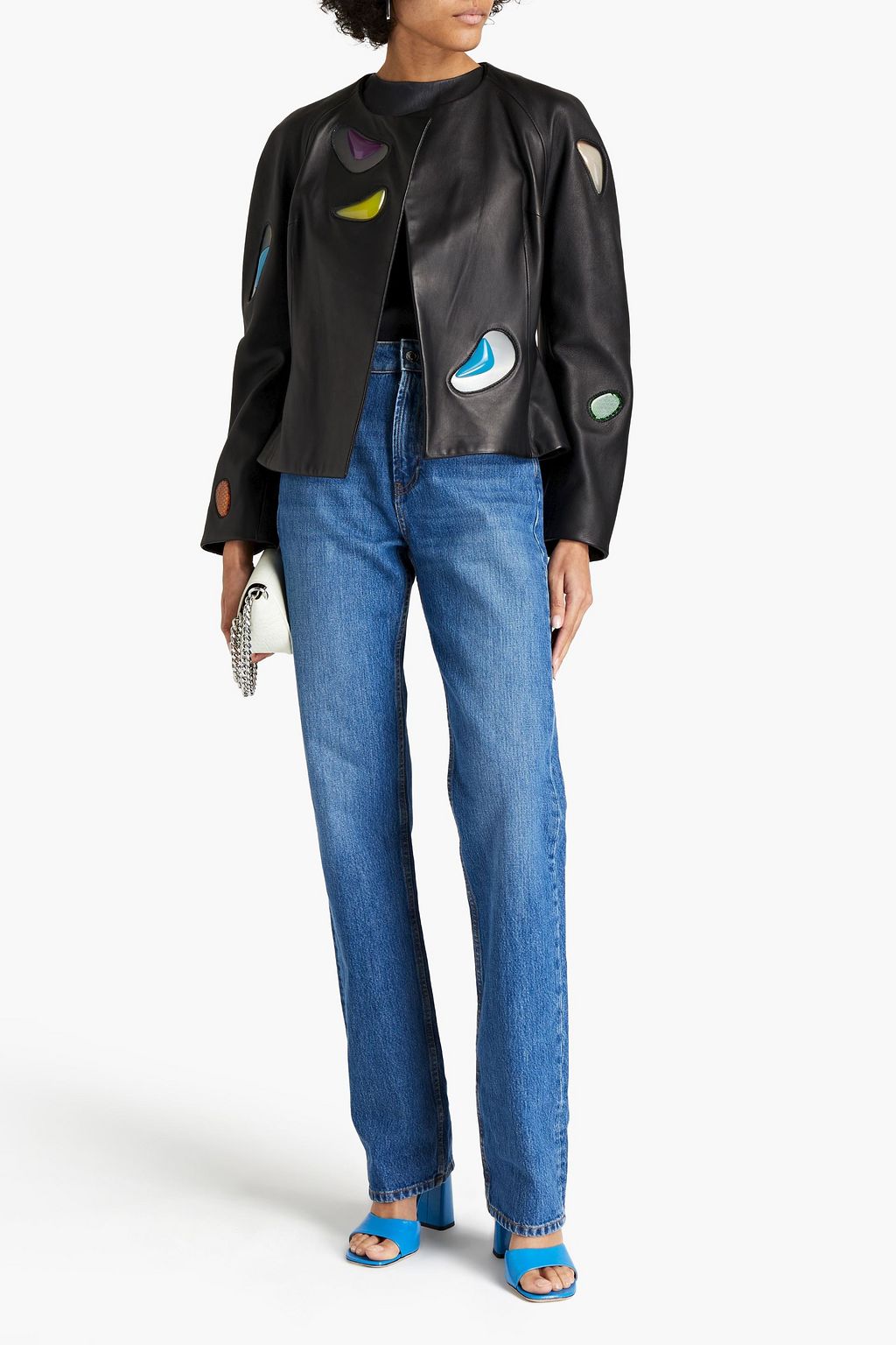 CHRISTOPHER KANE Appliquéd leather jacket