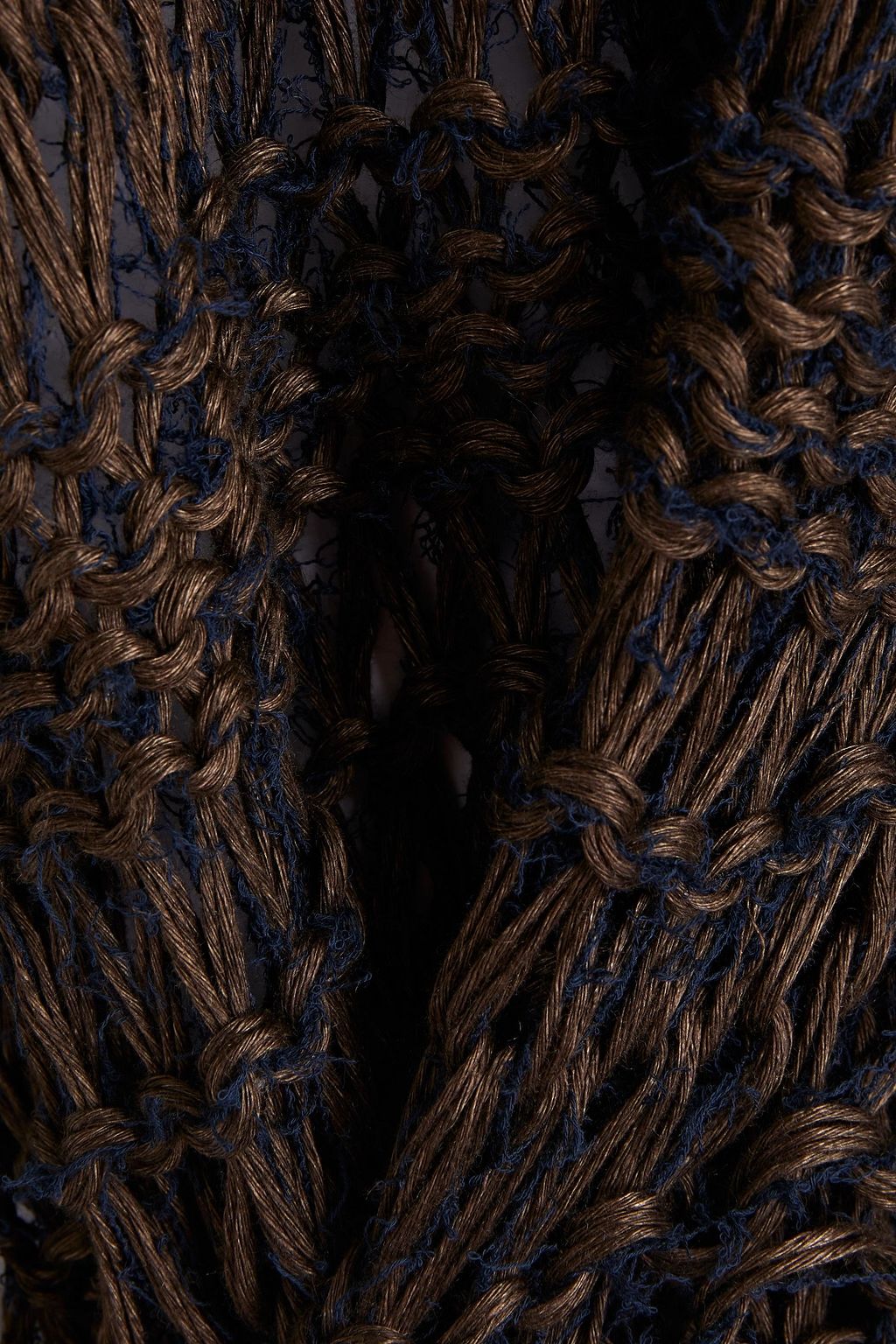 GENTRYPORTOFINO Crochet-knit hemp-blend top