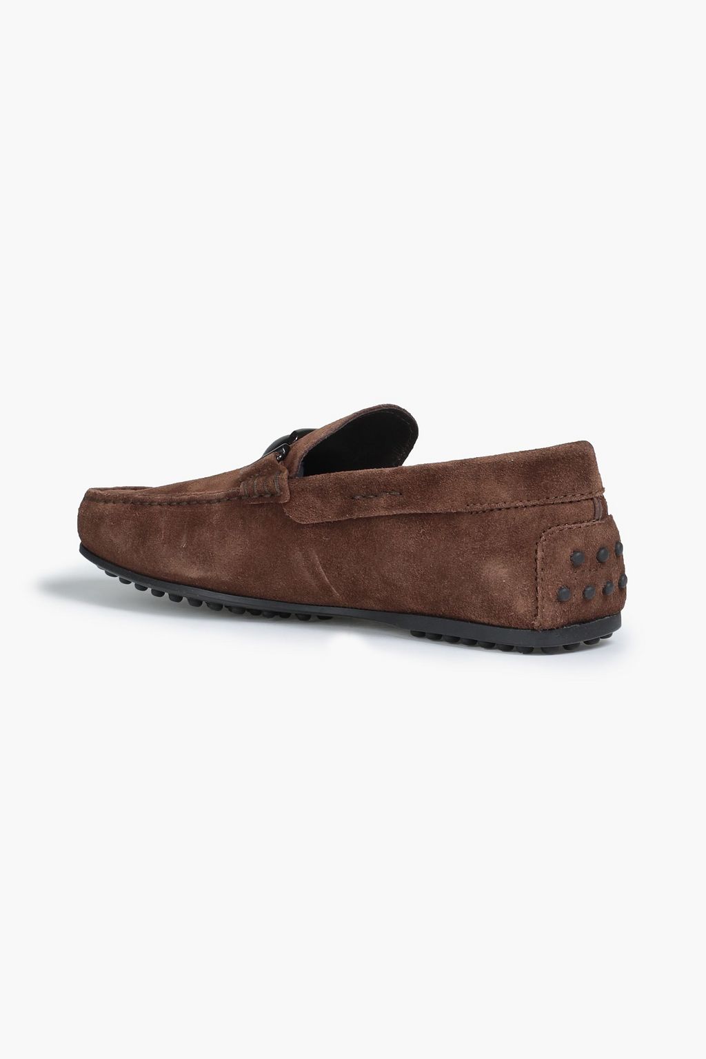 TOD'S Double T embellished suede driving shoes