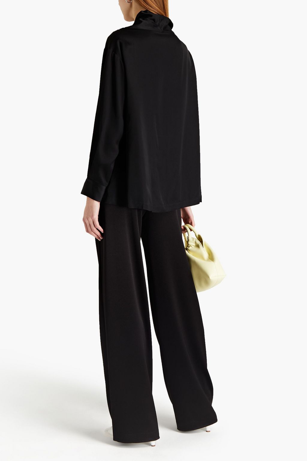 3.1 PHILLIP LIM Gathered satin-crepe blouse | THE OUTNET