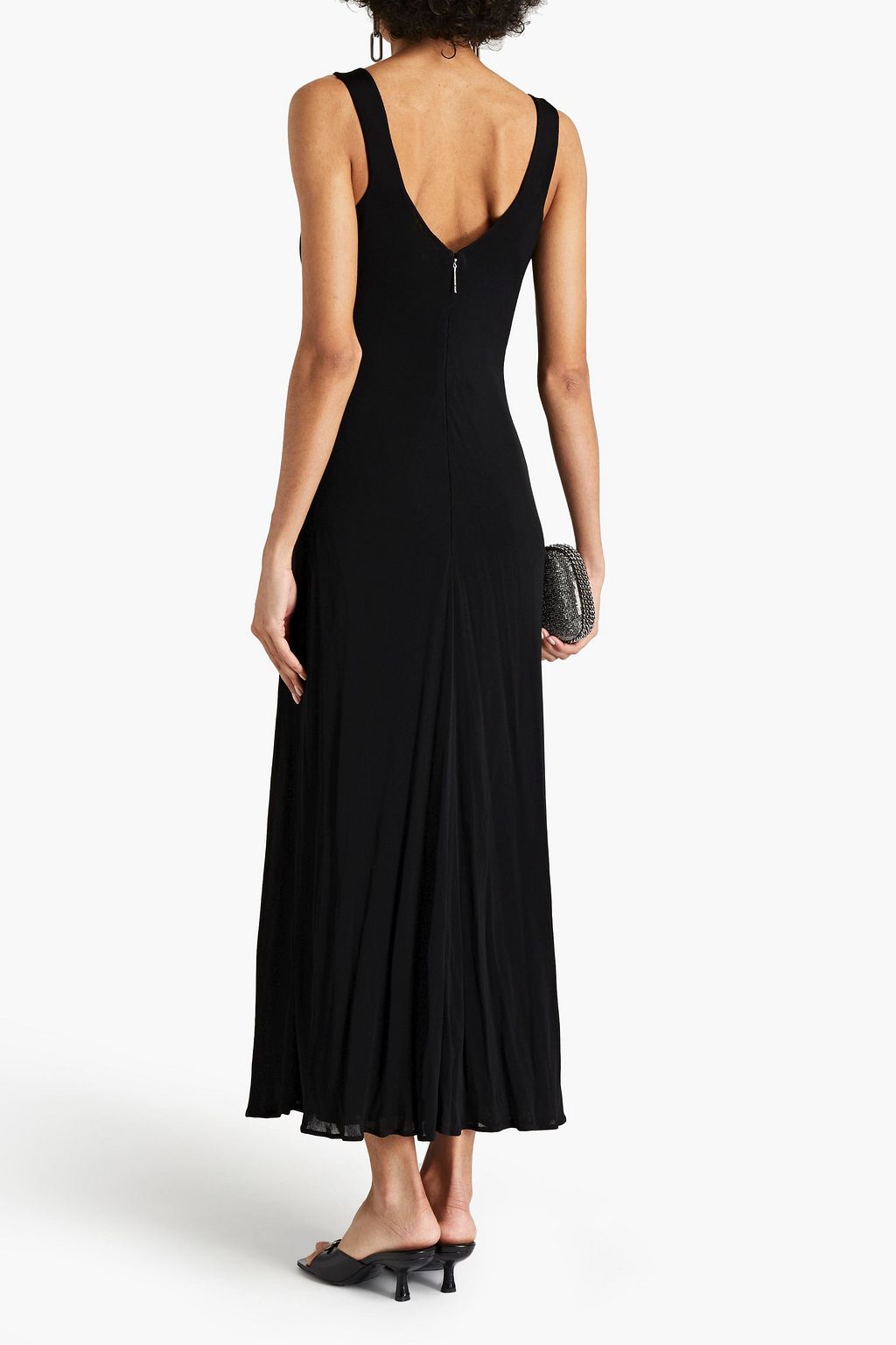 CHRISTOPHER KANE Studded ribbed jersey midi dress