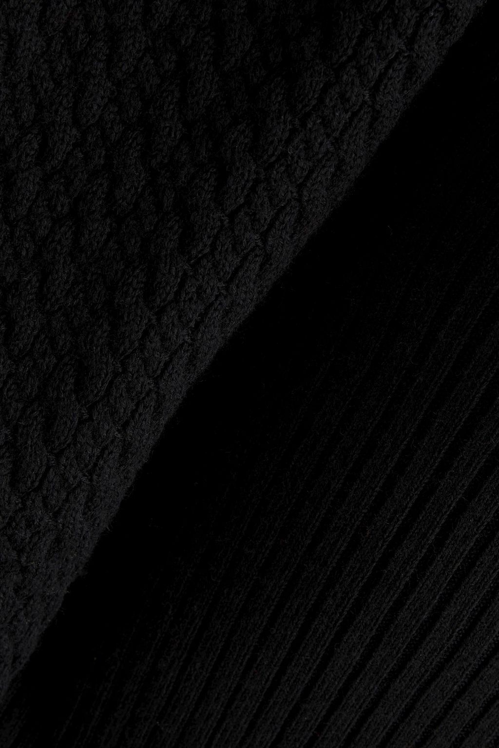 ALICE + OLIVIA Ribbed wool-blend mini dress