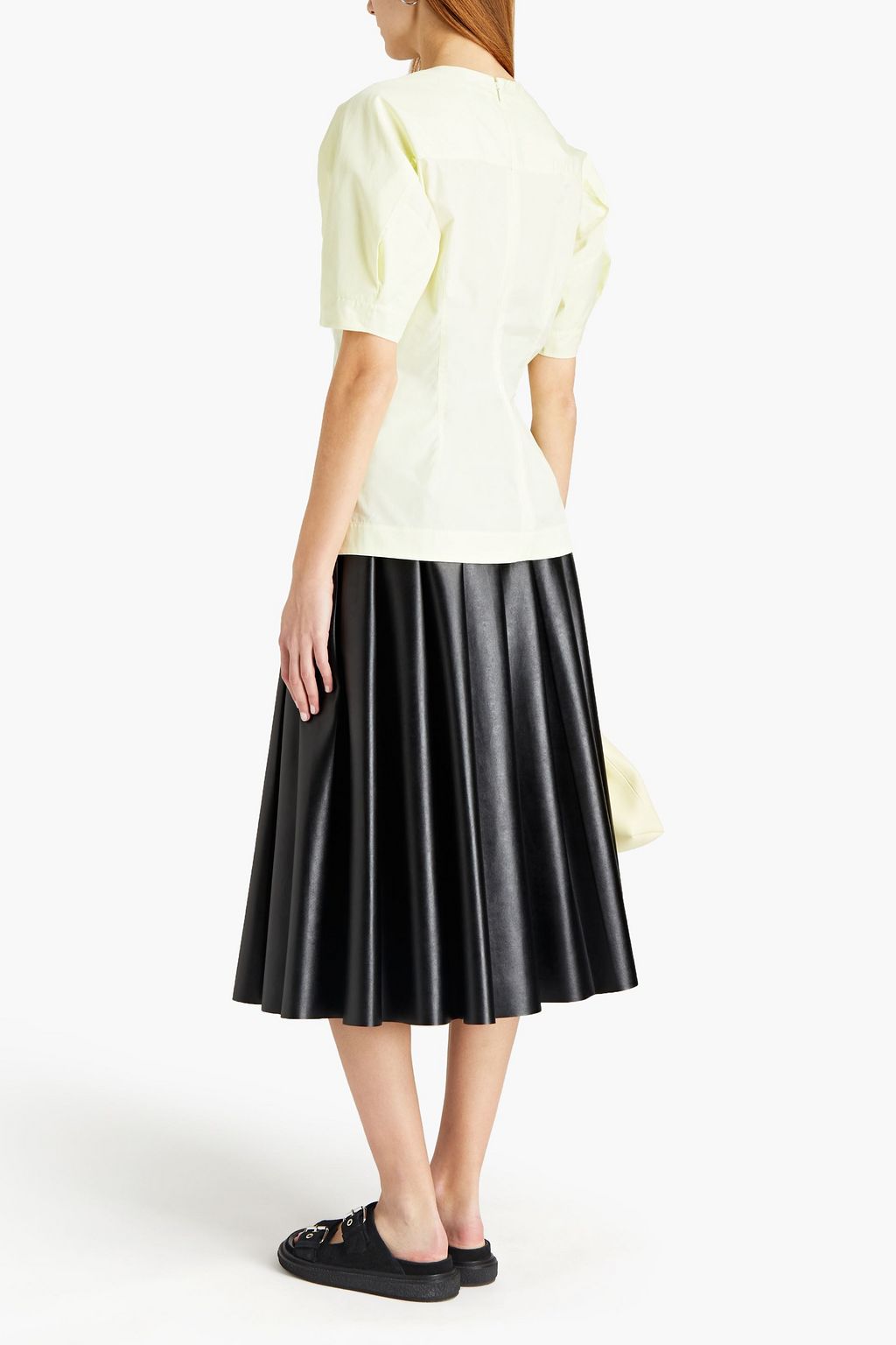 3.1 PHILLIP LIM Pleated cotton-poplin top