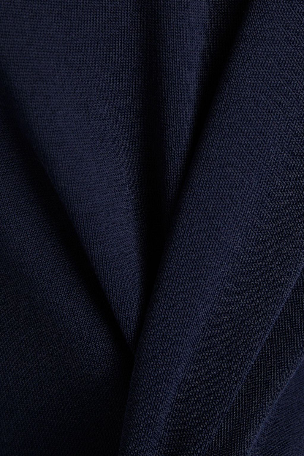 GENTRYPORTOFINO Asymmetric silk and cotton-blend top