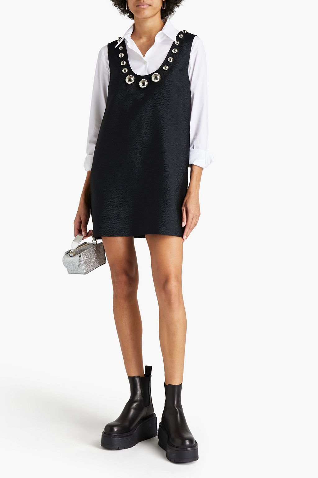 CHRISTOPHER KANE Studded jacquard mini dress