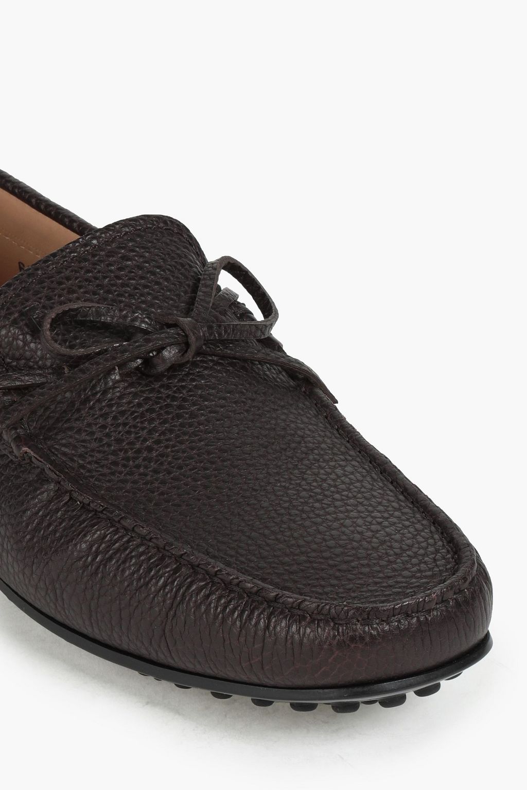 TOD'S Lacetto pebbled-leather driving shoes