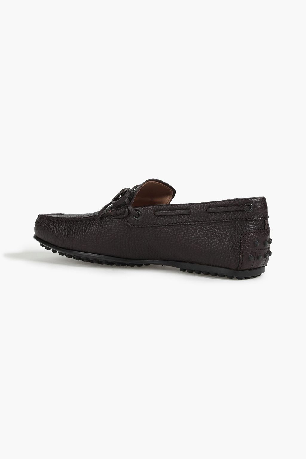 TOD'S Lacetto pebbled-leather driving shoes