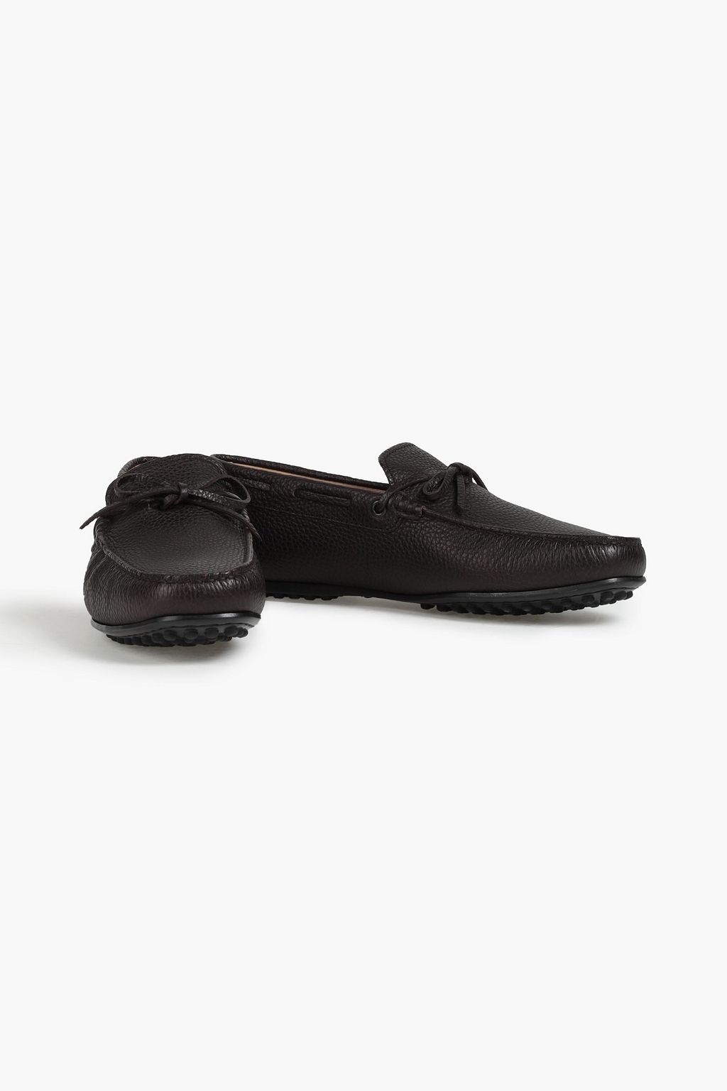 TOD'S Lacetto pebbled-leather driving shoes