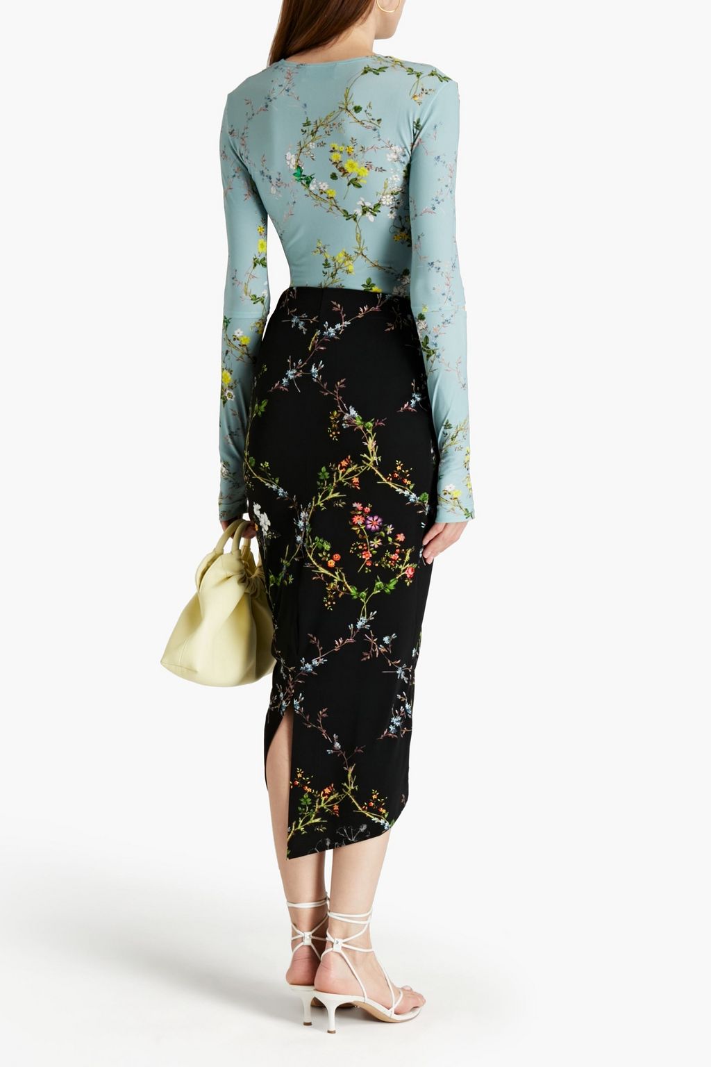 PREEN BY THORNTON BREGAZZI Demi floral-print stretch-crepe top